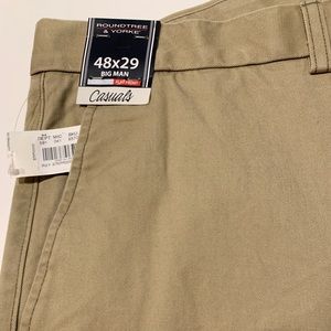 Men’s big and tall khaki chinos
